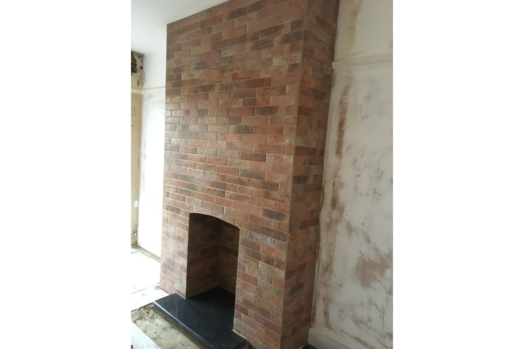 fireplace tiling