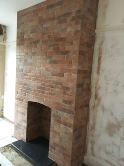 fireplace tiling
